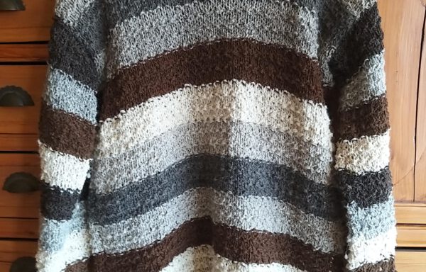 Wollen trui – Grijstinten/bruin